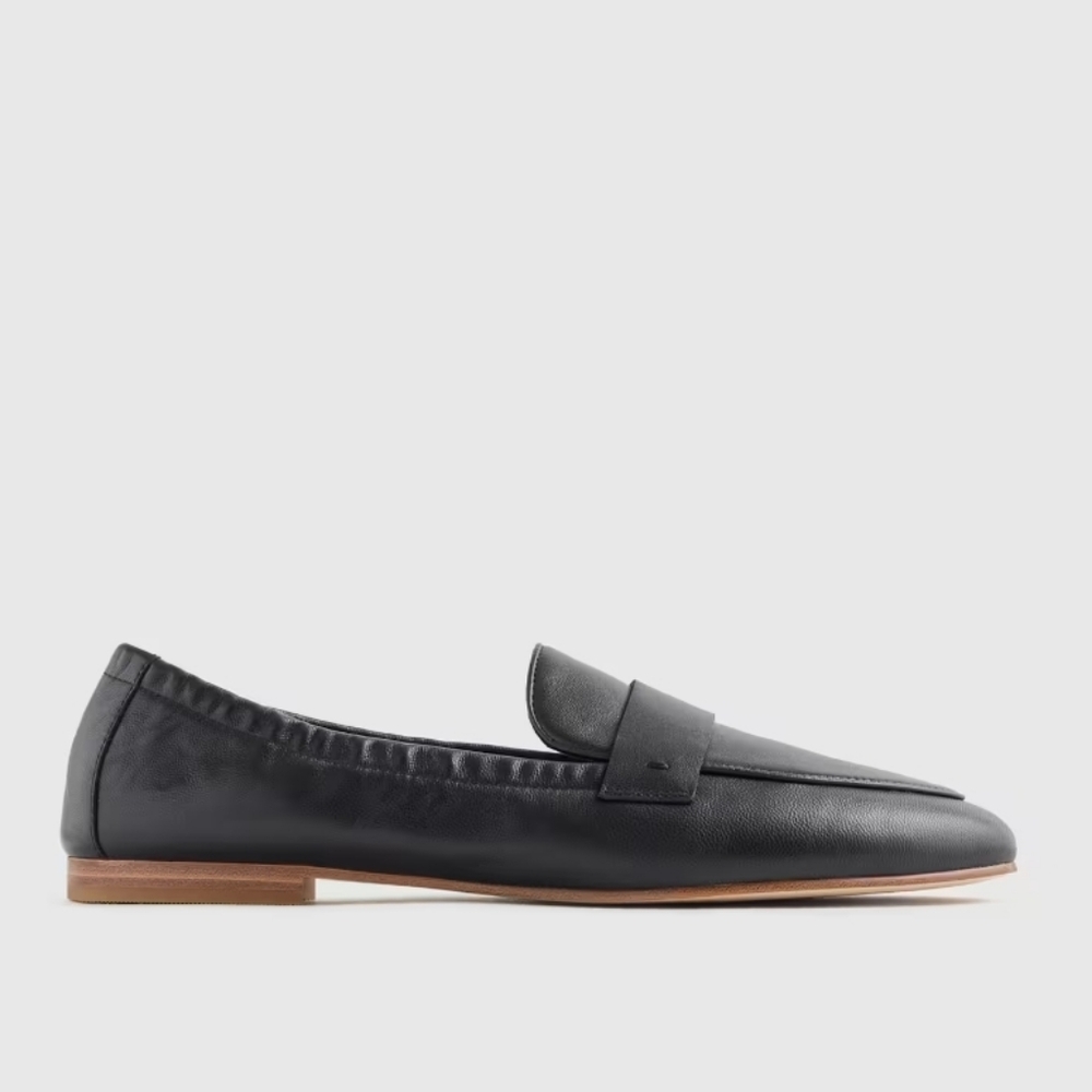 Quince Italian Leather Soft Loafer - black